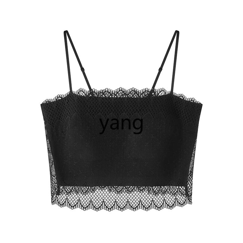 

CX lace tube top with cup short vest comfortable mango cup thin suspender seamless