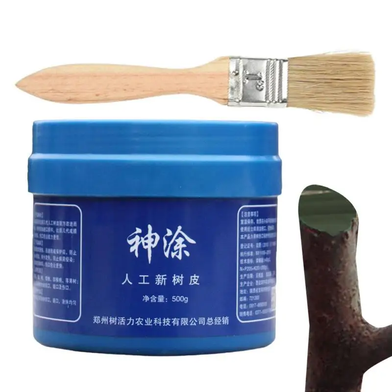 

500g Tree Wound Sealer Bonsai Cut Paste Grafting Pruning Sealer Tree Wound Healing Paste With Brush Tree Repair Repair Tools