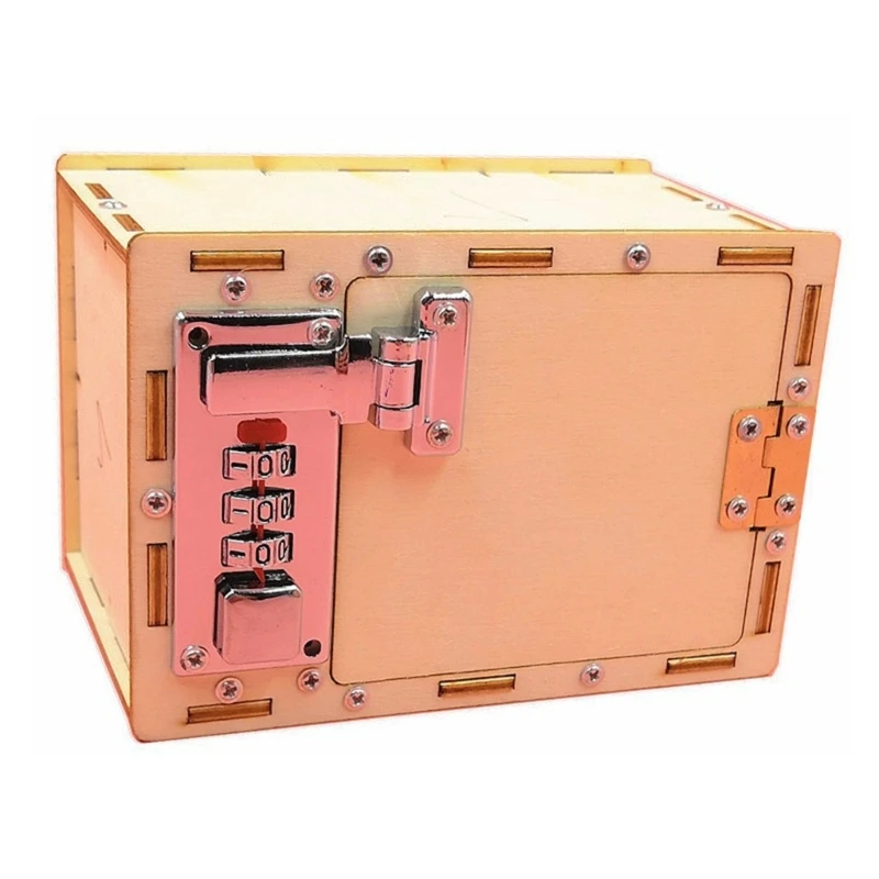 DIY Safety Box Model Kits Strongbox Cryptex Mechanical Toy Teasers DIY Mechanical Toy Strongbox Model Making Kits