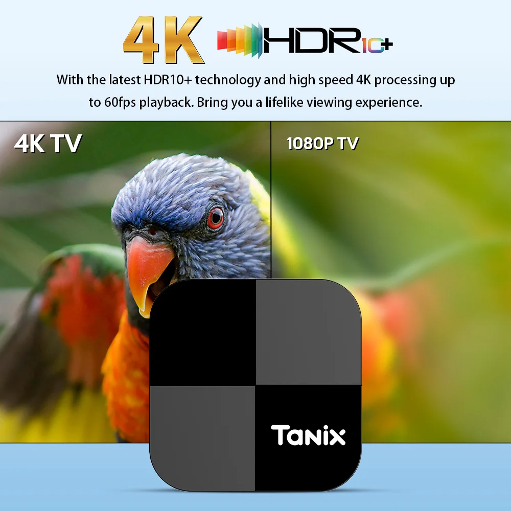 Tanix TX5 Plus Android14 TV Box Amlogic S905X5M AV1 BT DDR4 RAM 16GB ROM Wifi6 4K HDR Home Media Player 1000M Lan Set Top Box