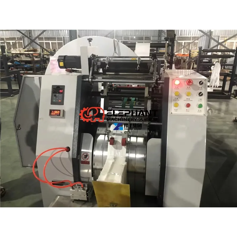 Fully Automatic V Sharp Bottom Khaki Kraft Craft Shopping Food Paper Bag Folding Making Machines To Make Paper Bags