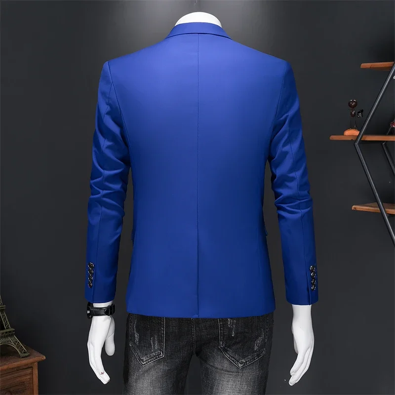 Hohe Qualität Business Slim Fit Einzelnen Tasten Anzüge Jacke Männer Slim Fit Casual Fashion Hochzeit Bräutigam Smoking Blazer Mäntel 6XL-M