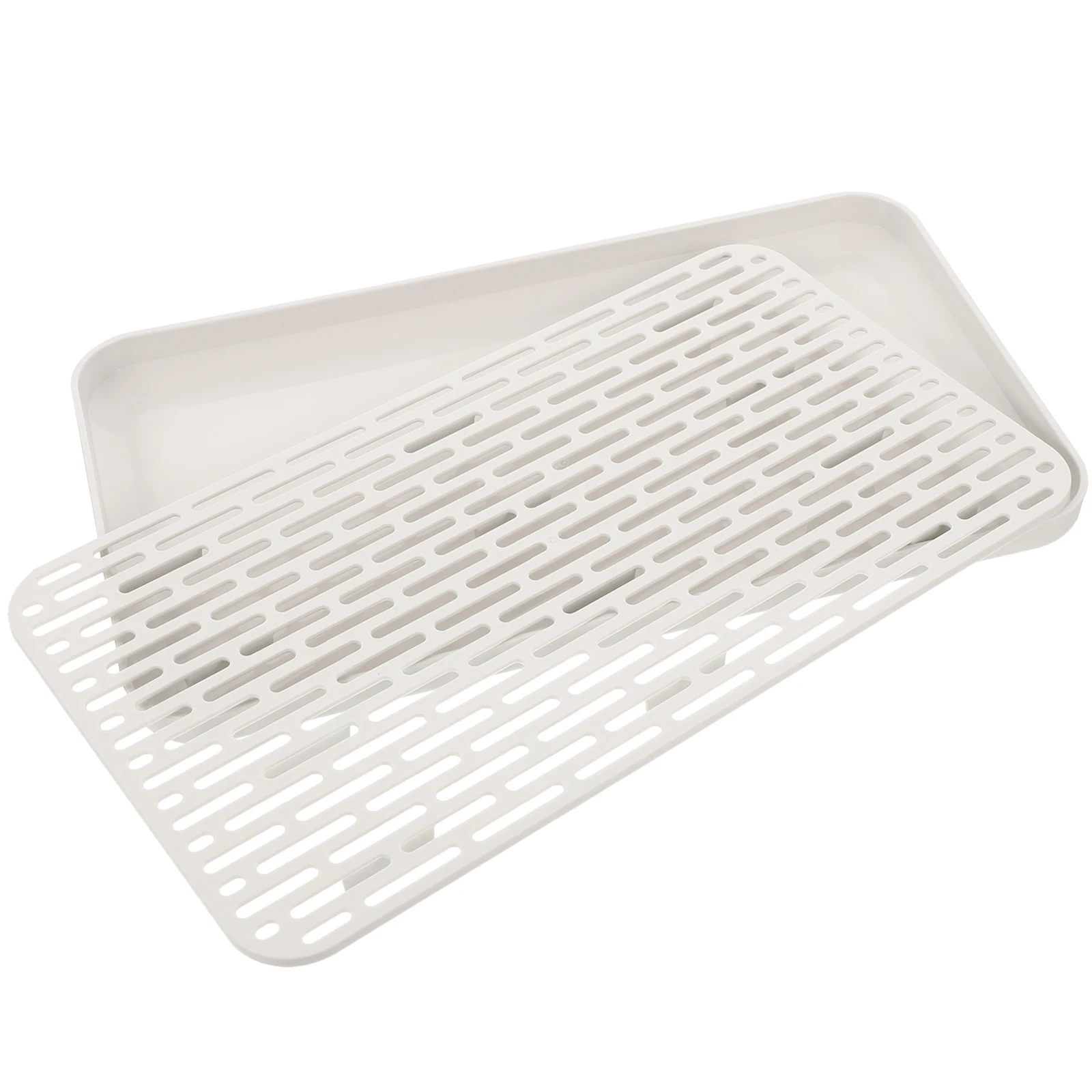 

Drain Storage Tray Double Layer Household Tea Fruit White PP Material Safe Practical Long Term Use Water Filter Food Storage