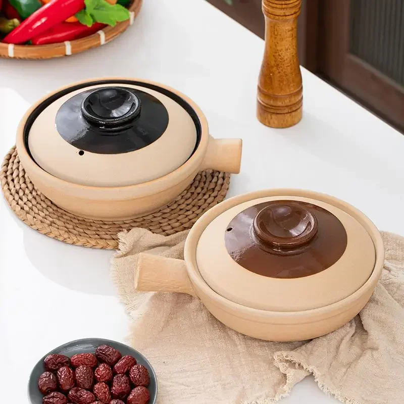 

500ml 800ml Chaoshan Chaozhou Casserole Rice Noodle Casserole Porridge Pottery Pot With Handle Clay Pot