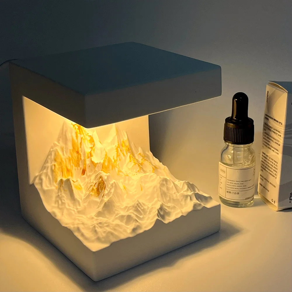 

Fireless Aromatherapy Stone Ornament USB Atmosphere Lamp Unique Scent Diffuser for Home Office Decoration