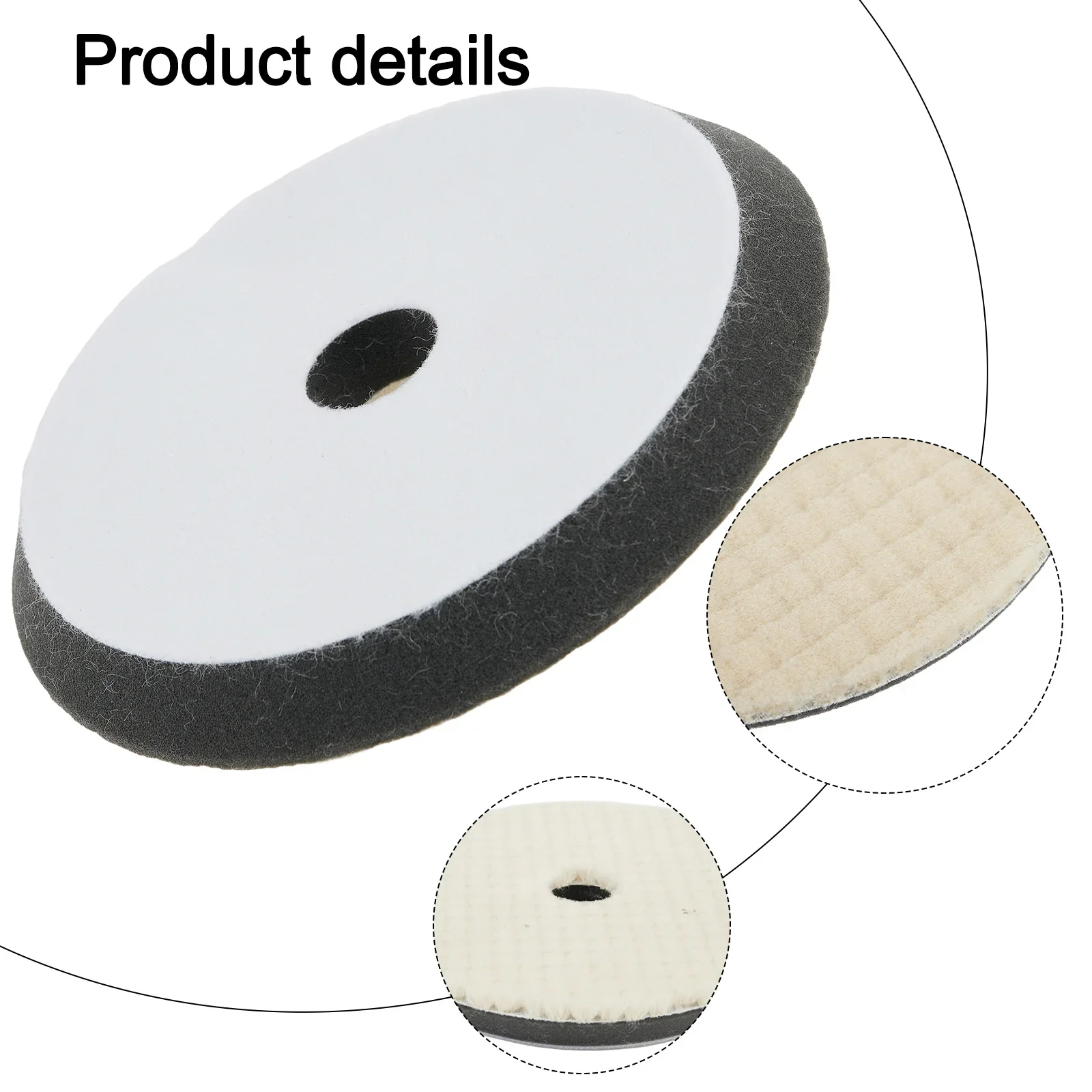 High Performance Buffing Pads Wool Pad Approx. 5inch 125mm Buffing Pad Versatile Application For Various Tasks