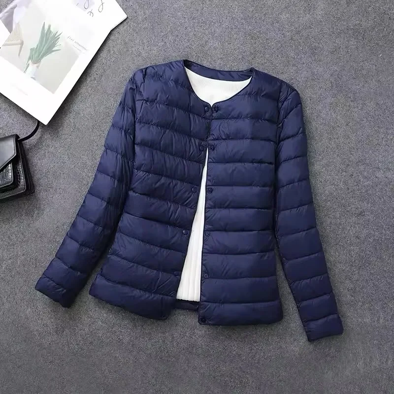 Plus Size weibliche leichte Ente Daunen matt Stoff leichter Mantel warme Frauen Wind jacke Parka Damen Daunen jacken – Detail 20