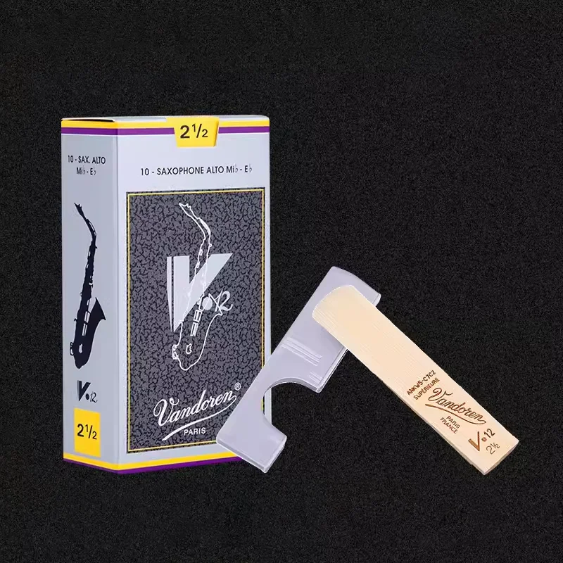 FRANCE Grey Box of 10 piece France Vandoren V12 Alto Sax Reeds Saxophone Alto Eb Reeds