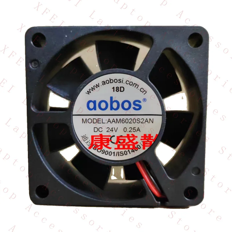 

C 1 pcs FOR aobos Fan AAM6020S2AN DC 24V 0.25A 6020 6CM 2 wire cooling fan