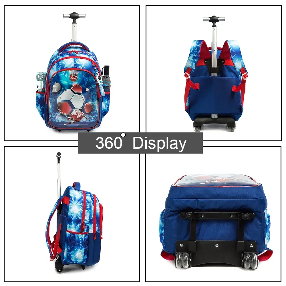 School Bag Wheeled Backpack for Boys School Wheeled Backpack for Children Rolling Backpack Bag for Girls School Trolley Bags