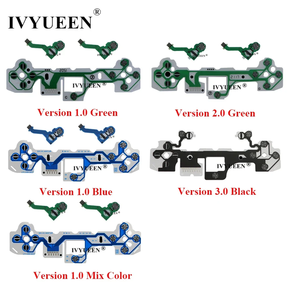 IVYUEEN สำหรับ PlayStation 5 PS5 Controller Conductive Film ปุ่มกด Flex Cable สำหรับ Dualsense 5 DS5ควบคุมริบบิ้นวงจร