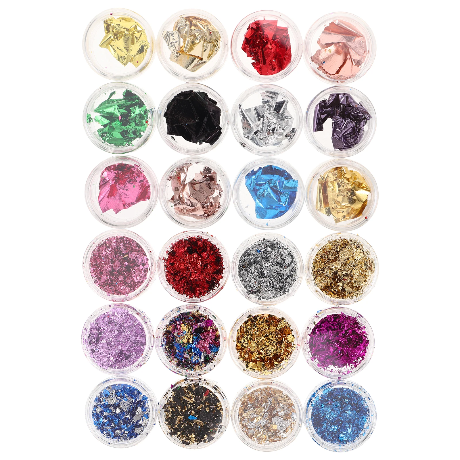 

48Pcs Nail Foil Sheets Metallic Gold Silver Flakes Shiny Irregular Sequins for DIY Nail Art Decoration Women Party Supplies