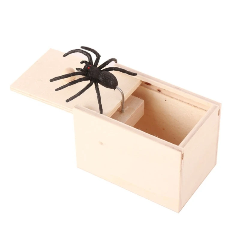 Creative Funny Prank Spiders Surprises Box Handmade Joke Toy for Friend