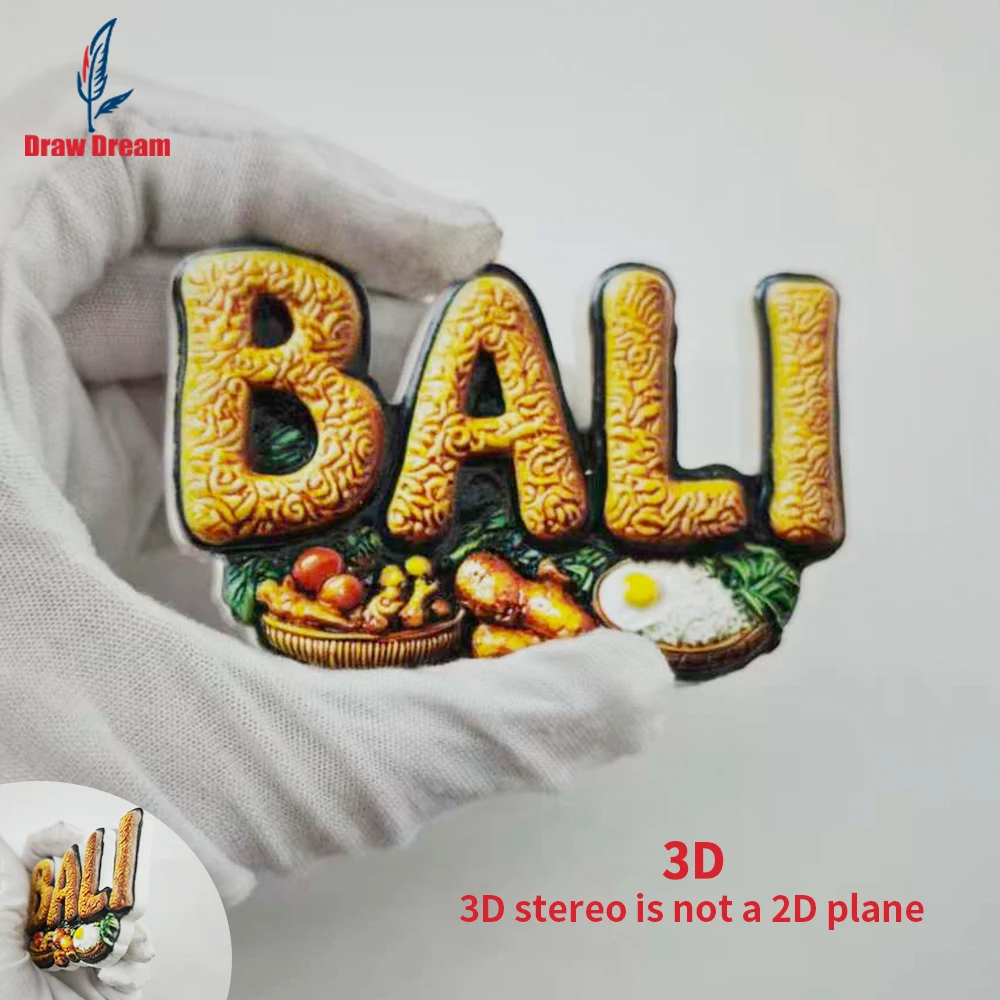 Home Office Bali - 1Pc Bali Refrigerator Magnet, World Travel