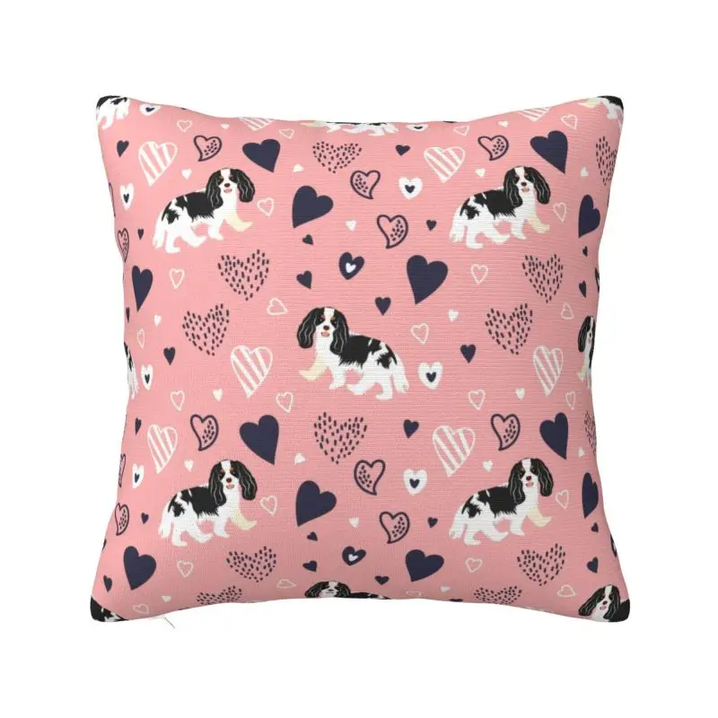 

Custom Modern Cavalier King Charles Spaniel Cushion Cover for Sofa Velvet Cartoon Dog Pillow Case Bedroom Decoration