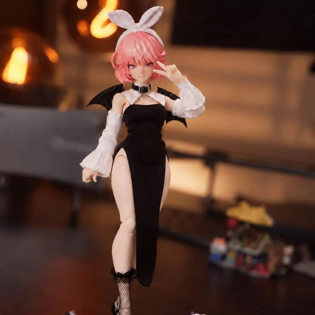 Halloween Sexy Devil Dress Original Design For 1/12 SNAIL SHELL romankey figure figma shf TBL ANT Mecha Girl Doll Clothes