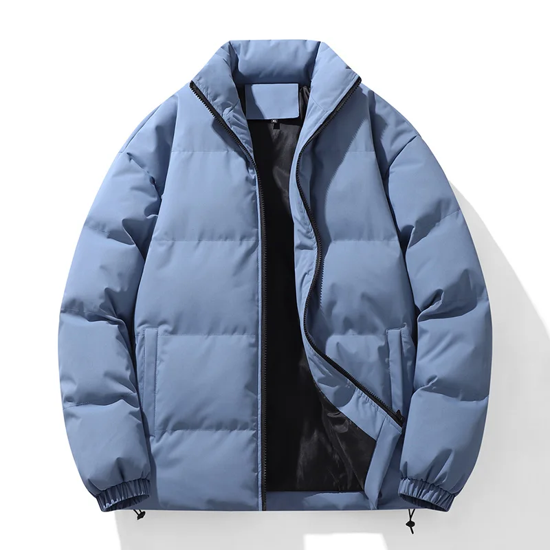 معاطف باركاس مقاومة للرياح بياقة واقفة للرجال ملابس رجالية مريحة ذات جودة عالية بلون سادة ملابس خارجية سميكة شتوية أنيقة جديدة #1