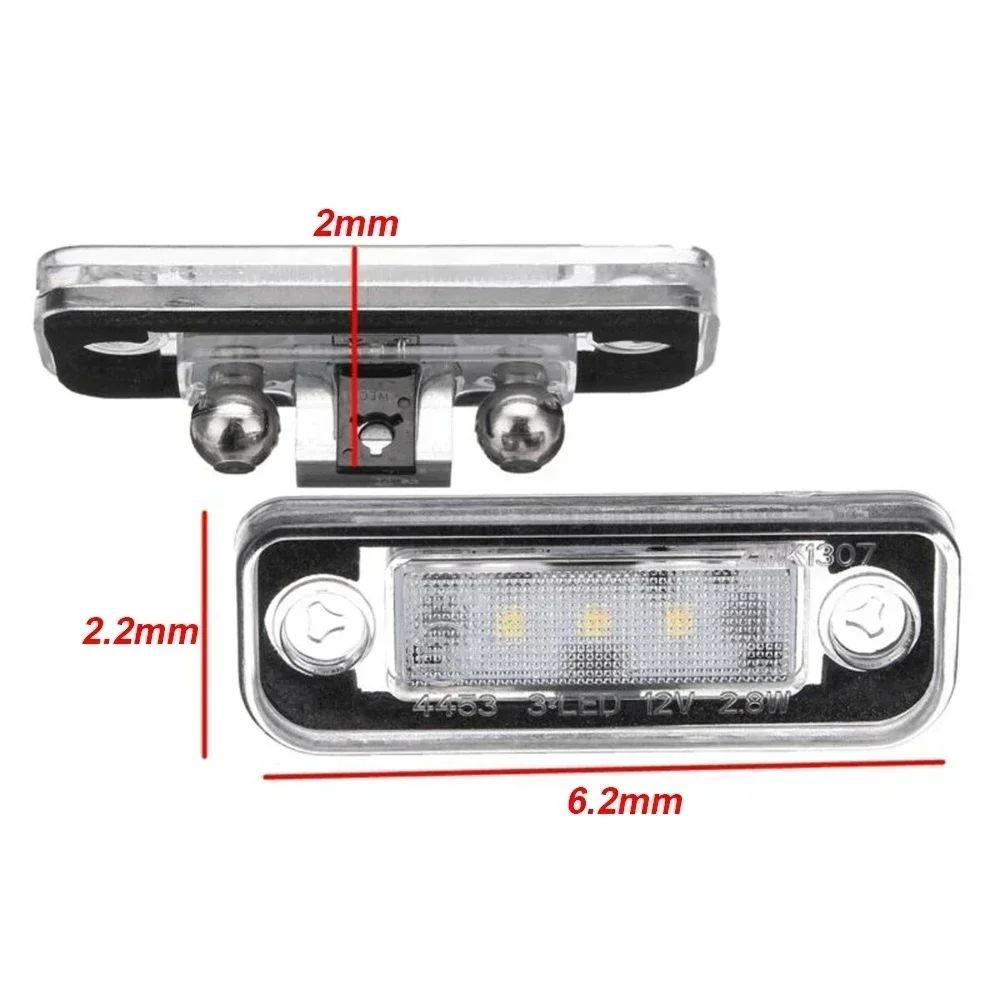 2pcs Car LED Light License Plate Light 12V For Mercedes-Benz C/E Class CLS SLK W203 5D W211 W219 R171 Replacement Plug And Play