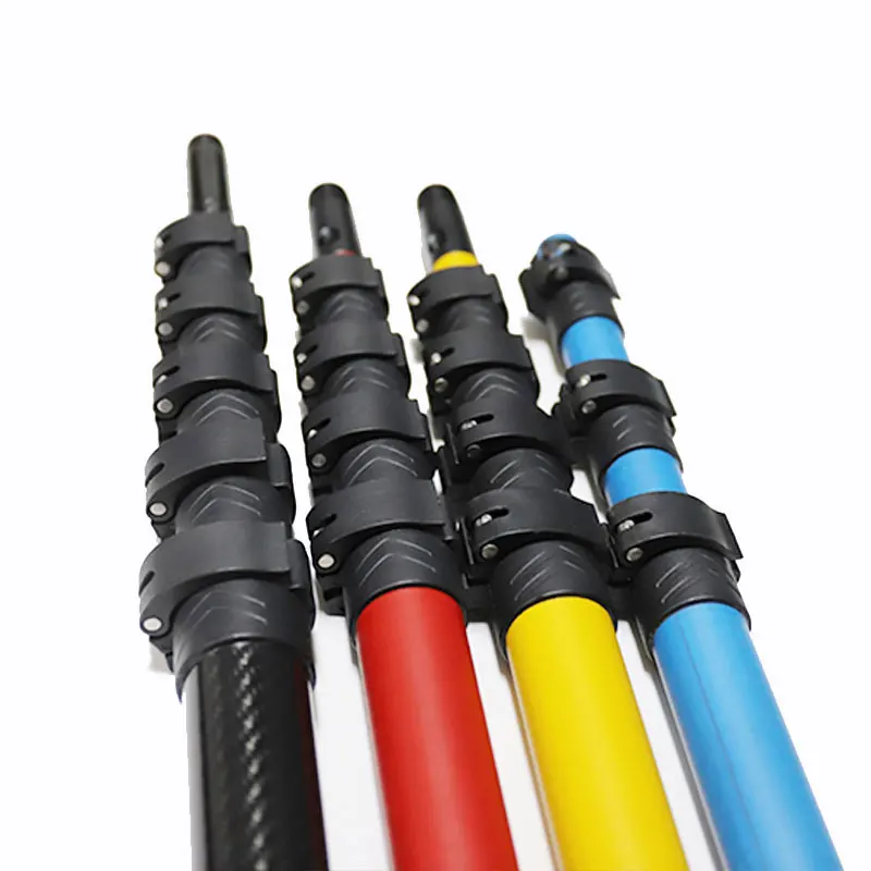 Carbon fiber gutter vacuum rod circular pipe clamping rod telescopic carbon fiber vacuum rod