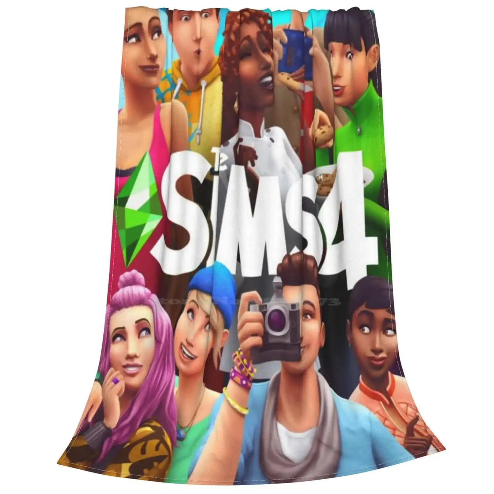 The Sims 4 Video Game Best Selling Room Household Flannel Blanket The Sims 4 Plumbob The Sims 3 The Sims 2 Gaming Ts4