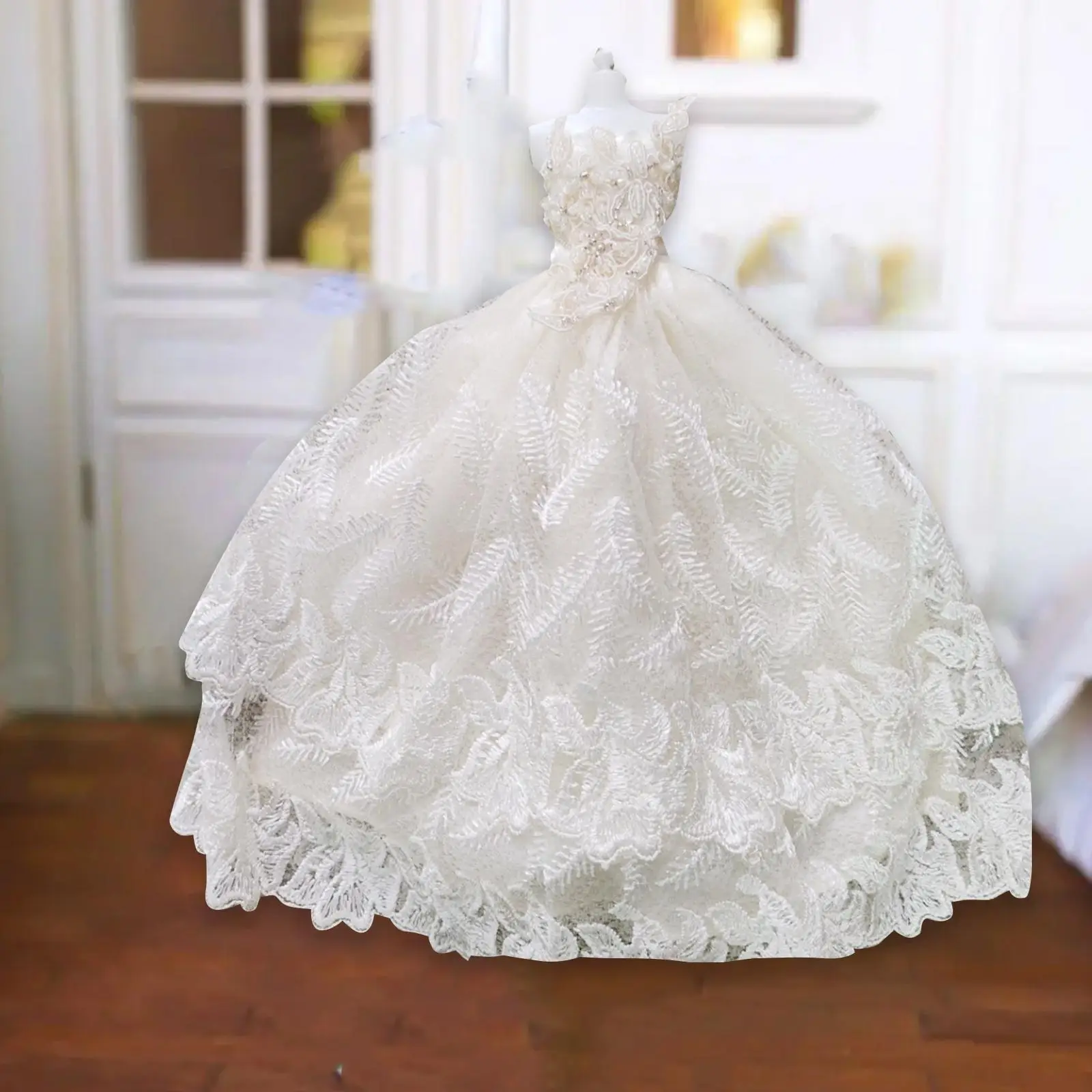 Doll Wedding Dress Accessories Fashion Handmade Doll Clothes Princess Gown Clothes Party Clothes Wears for 30 cm Doll Dress up