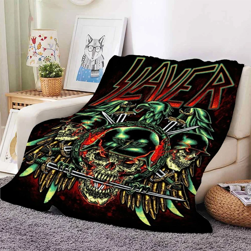 

Fluffy Soft Blankets for Winter S-Slayers Heavy Metal Band Microfiber Bedding Warm Bed Fleece Camping Custom King Size Blanket