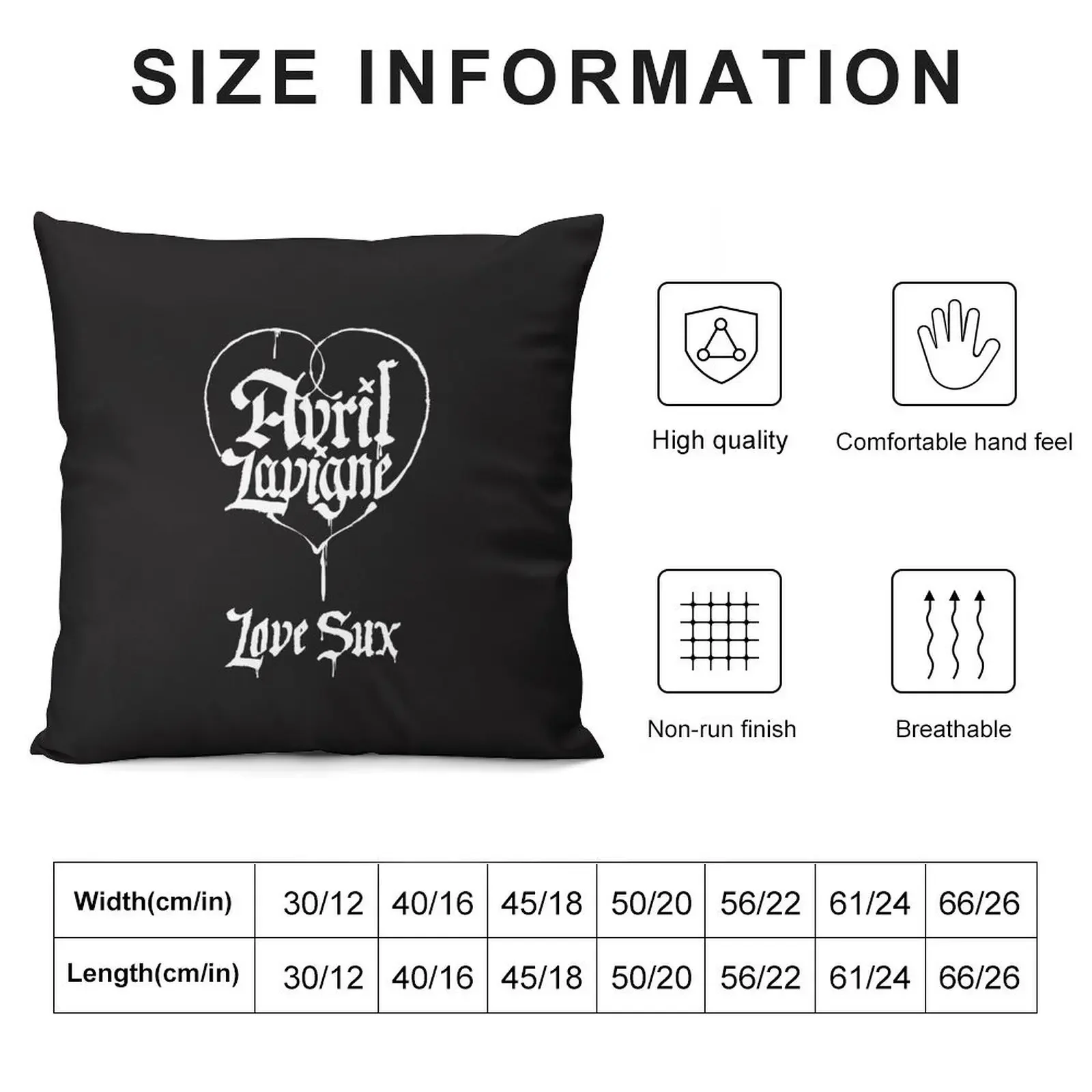 Avril Lavigne Merch Love Sux Essential T-Shirt Throw Pillow Decorative Sofa Cushions Elastic Cover For Sofa Pillow Case pillow