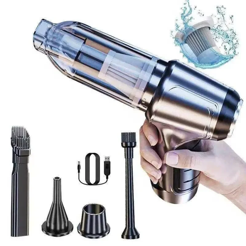 HL107 Car Vacuum Cleaner Wireless Handheld Vacuum Transparent Multifunctional Manual Vacuum Cleaner