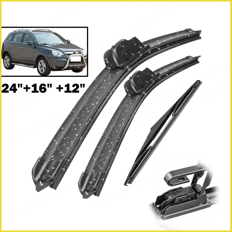 

Wiper Front & Rear Wiper Blades Set Kit For Vauxhall Opel Antara 2006 - 2019 Windshield Windscreen Window 24"+16"+12"