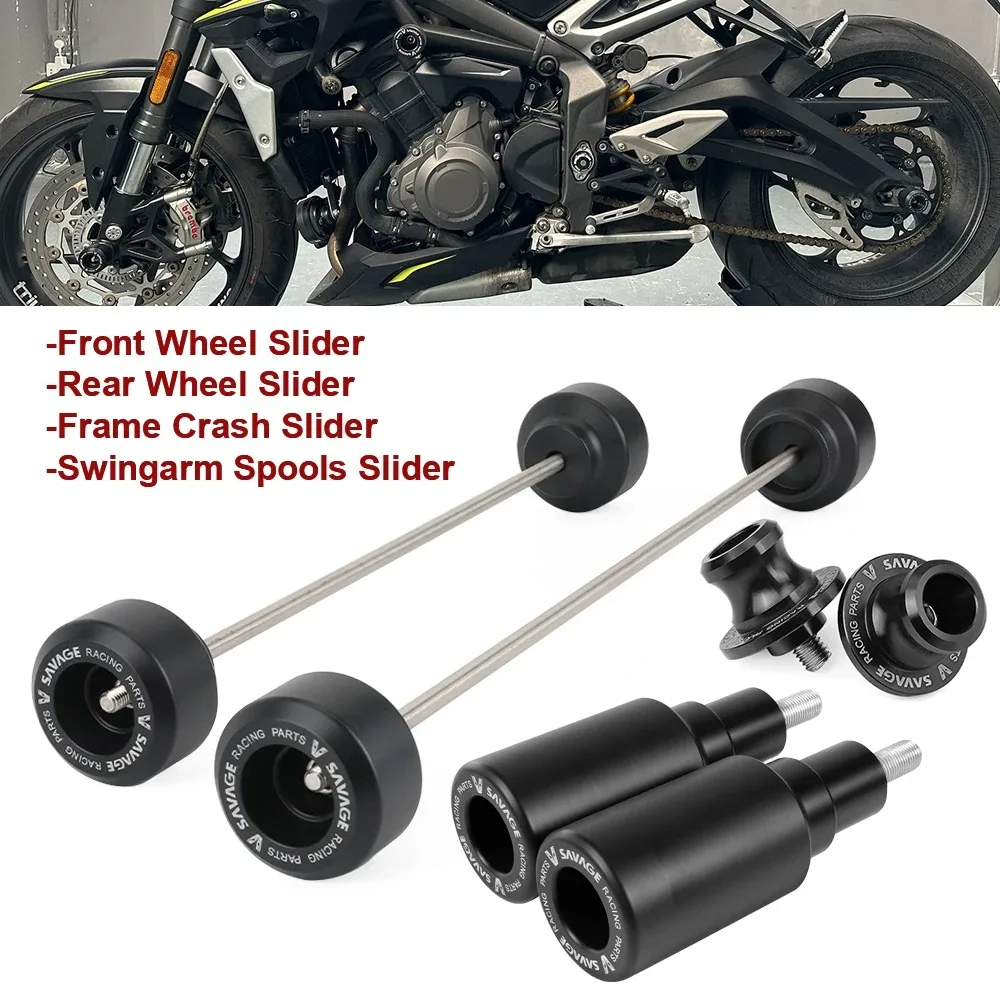 For Street Triple 765 S/R/RS 2017-2024 Front Rear Wheel Axle Fork