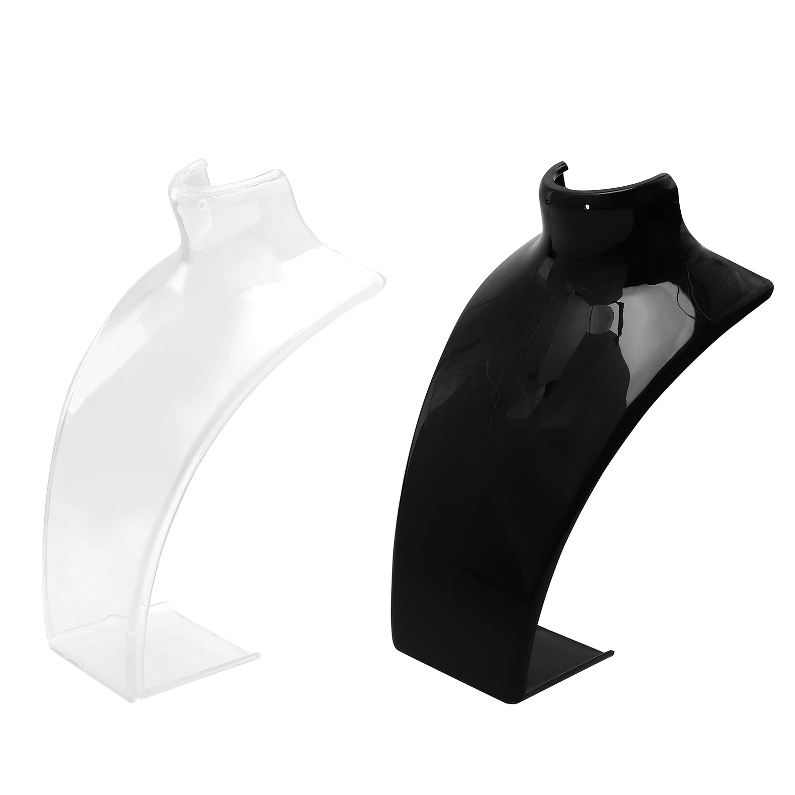 

2pcs Necklace Display Stand Choker Holder Model Jewelry Rack White Stable Elegance Store Home Organization Chain Stands