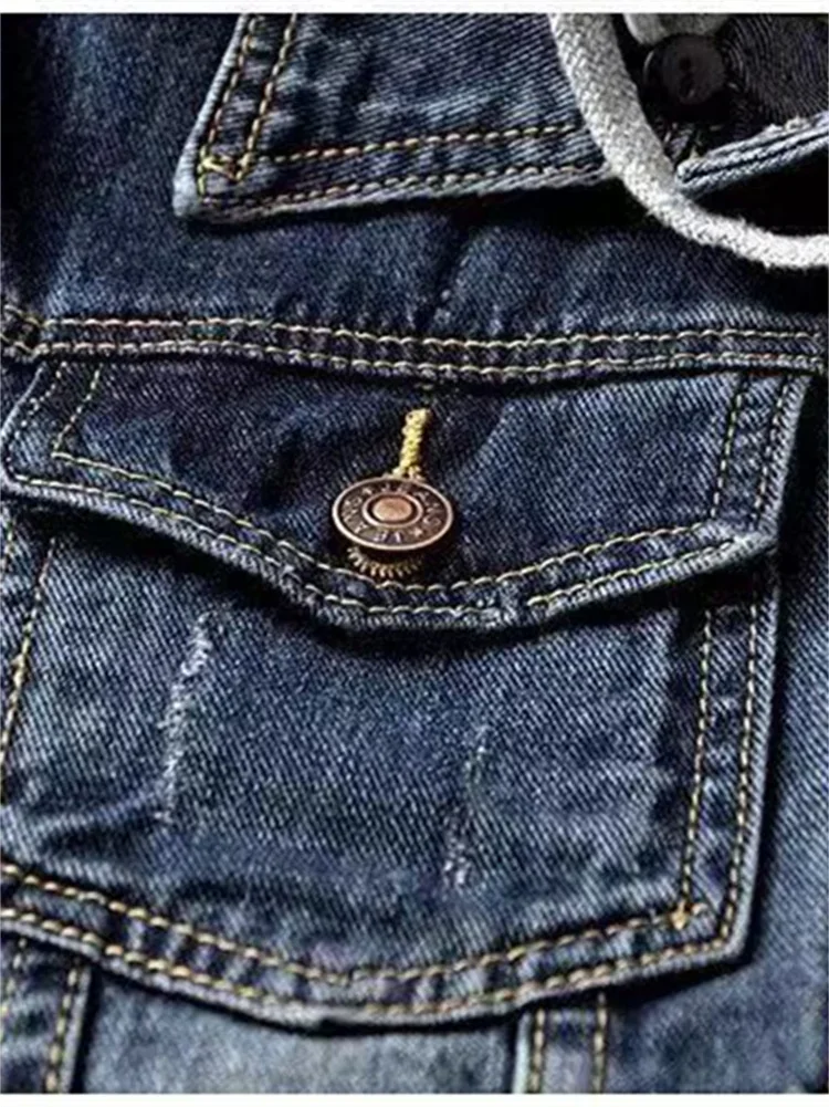 Spring Autumn Denim Jacket Women 2025 Single Breasted Patchwork Hooded Crop Coats Korean Fashion Casual Streeetwear Outerwear