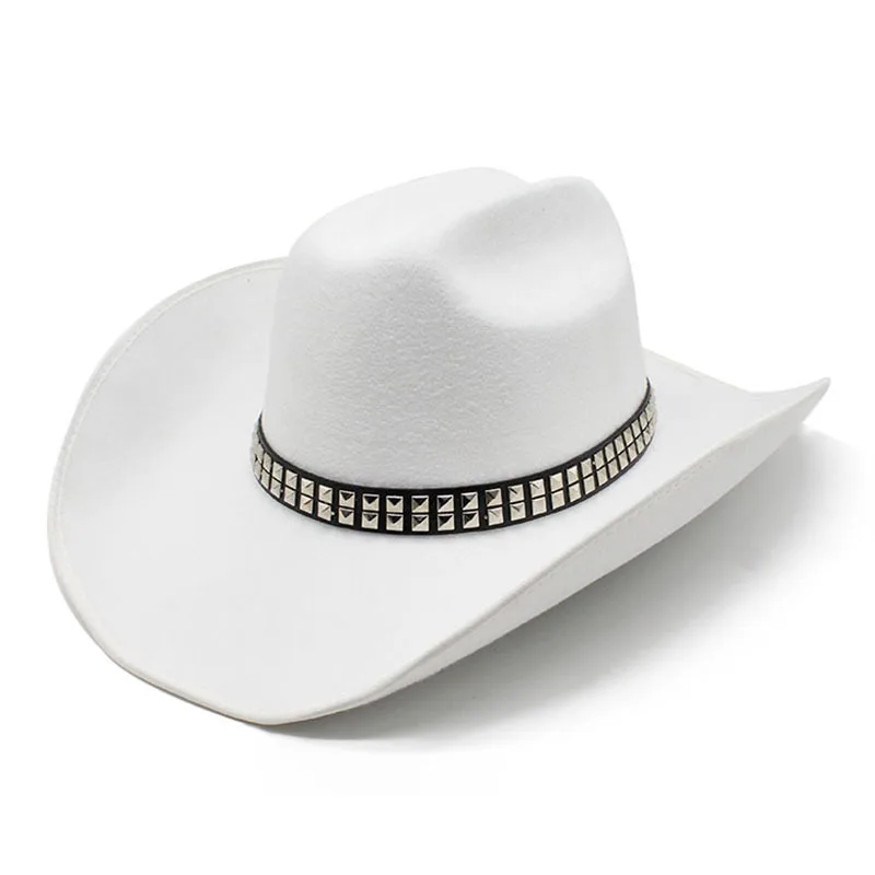 

Tibetan Woolen Bowler Hat Woolen Felt Cap Tibet Wide Brim Black Belt Hat Men's And Women's Spring And Autumn Western Cowboy Hat