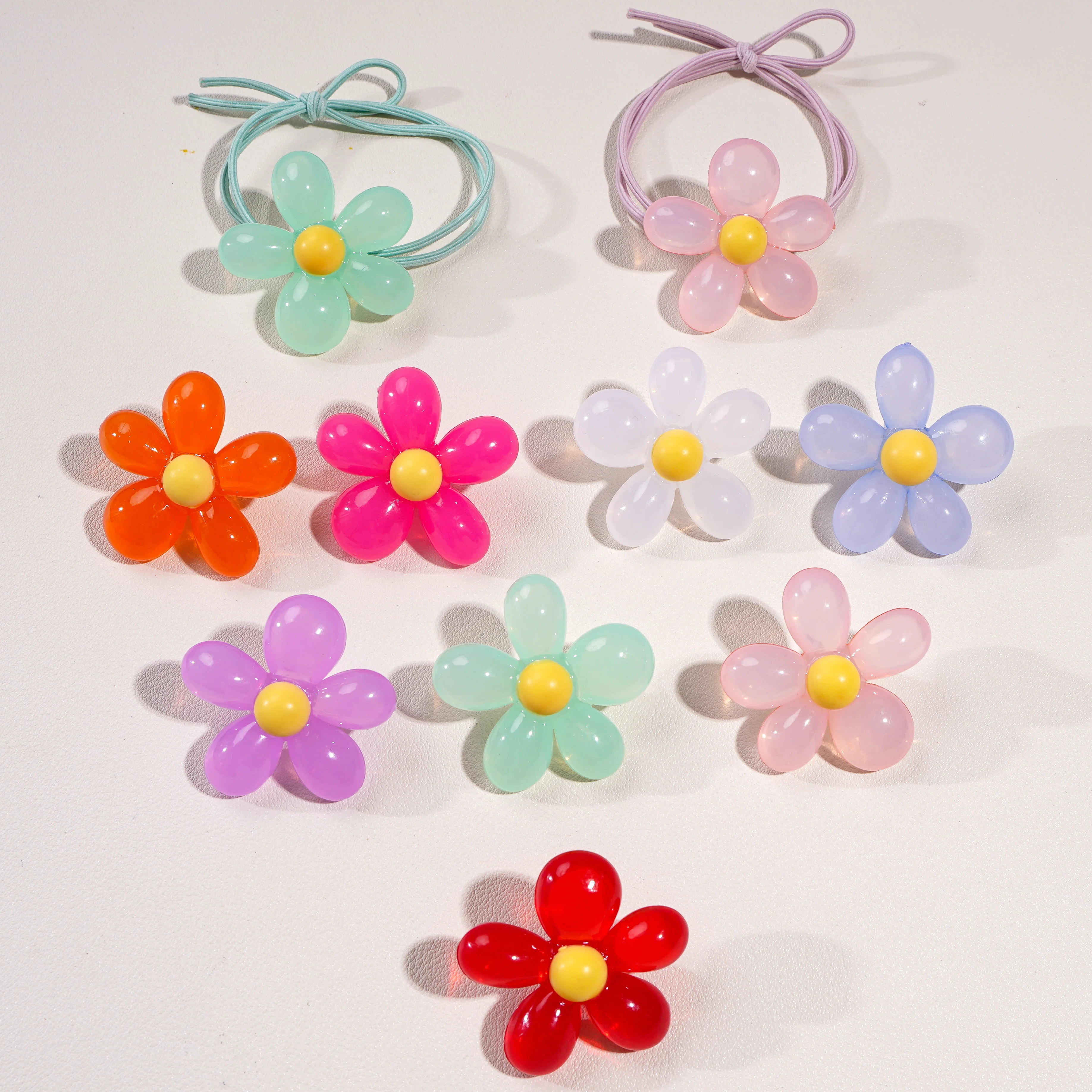 40mm Acryl farbige Blumen Perlen Flatback Perlen Verzierungen Perlen Charm DIY Schmuck Handwerk Home Deco Teile Bastelmaterial