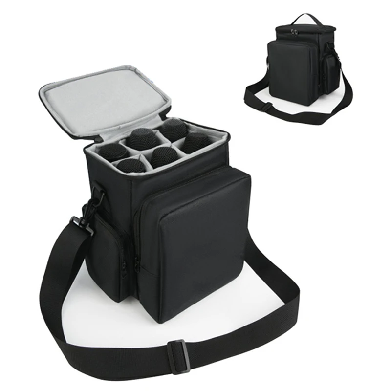 wireless-microphone-storage-bag-6-detachable-compartments-microphone-bags-adjustable-shoulder-strap-bag-multi-pocket-organizer