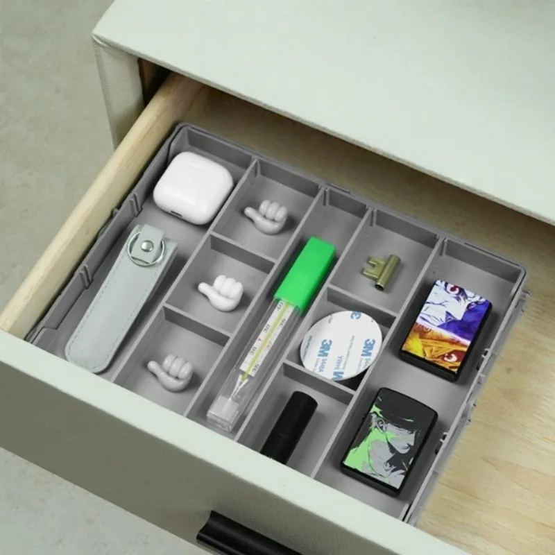 Foldable Expandable Storage Drew Multi Layer Tray Cosmetic Jewelry Makeup Divided Compartment Sundries Holder Desk Organizer
