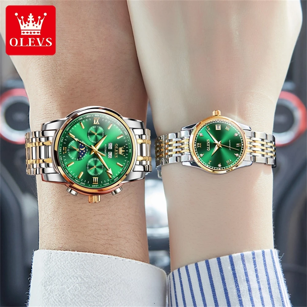 OLEVS Couple montre saint valentin correspondant montres son et son Couple ensemble montre-bracelet hommes et femmes amoureux mariage cadeau romantique