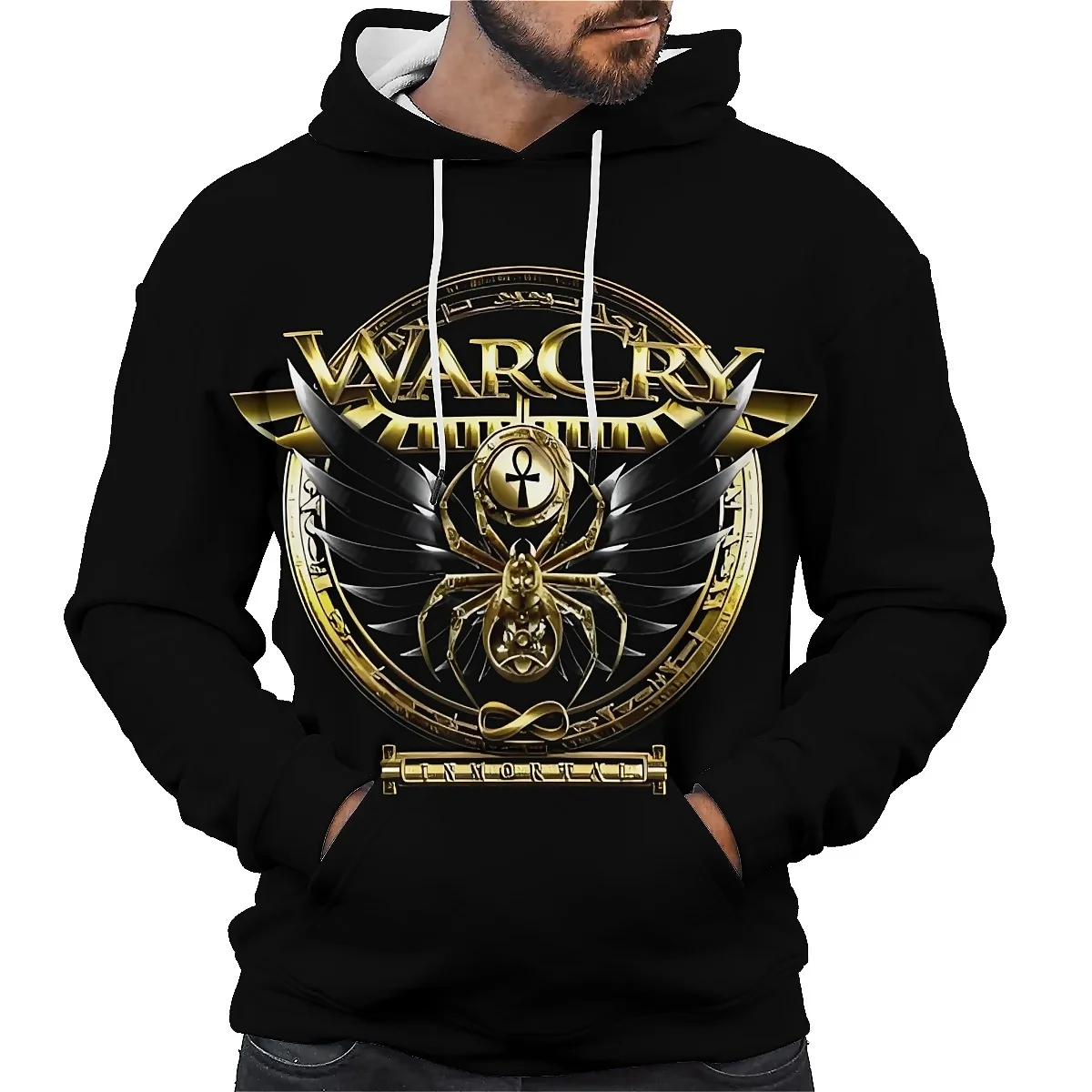 LIASOSO Warcry Rock Band Hoodie 3D Print Stylish Long Sleeve Sweatshirt for Men & Women Heavy Metal Harajuku Inspired Top