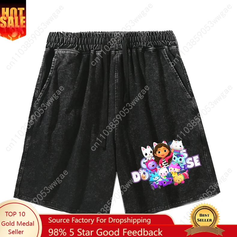 

Gabby's Dollhouse Shorts Mens Womans Retro Short Pants Vintage Cotton High Quality Elastic Soft Beach Shorts Customized Pants