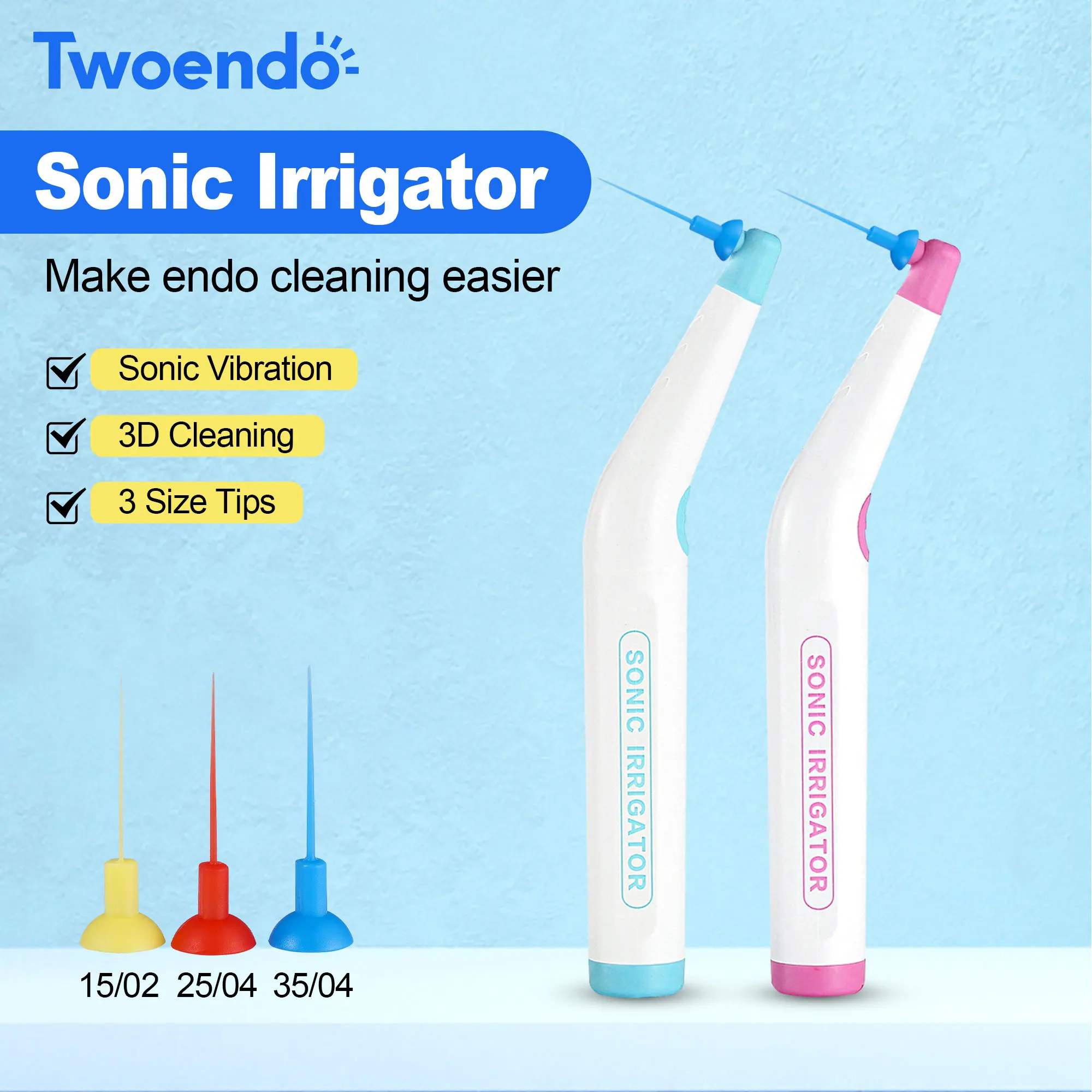 60 Stück Tipps Dental Basic Instrument Endo Reinigung Odontologia Sonic Irrigator Zahnmedizin Sonic Activator für Endo Wurzelkanal