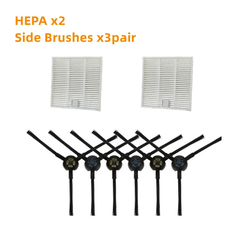 Robot Vacuum Cleaner HEPA Filter Side Brush for ILIFE V9e Robotic Vacuum Cleaner Spare Parts Accessories Replacement