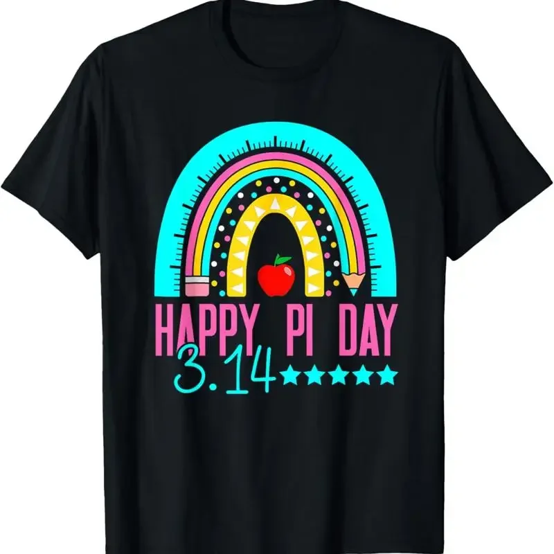 Happy Pi Day Mathematics Math Teacher Rainbow Girl Women T Shirt