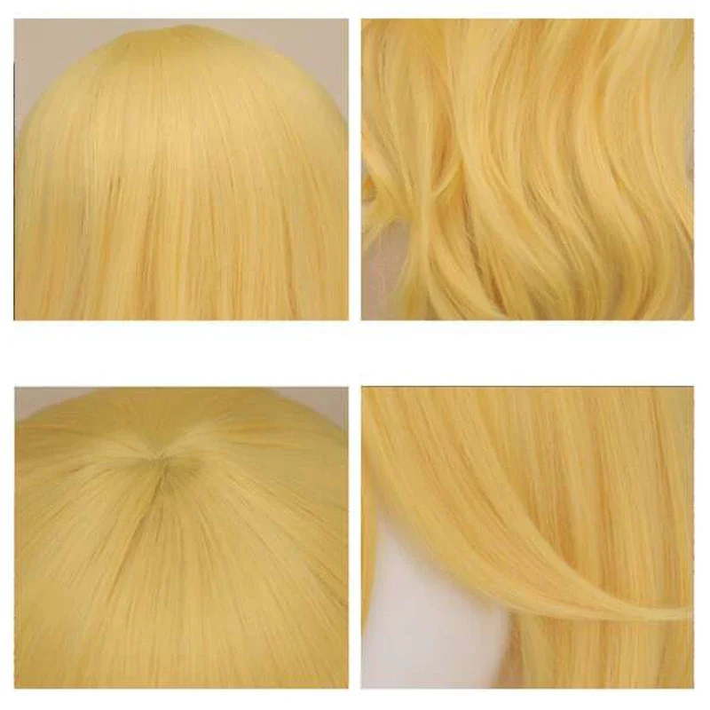 Long Golden Princess Wig with Bangs Cosplay Long Wig Halloween Costume Party Anime