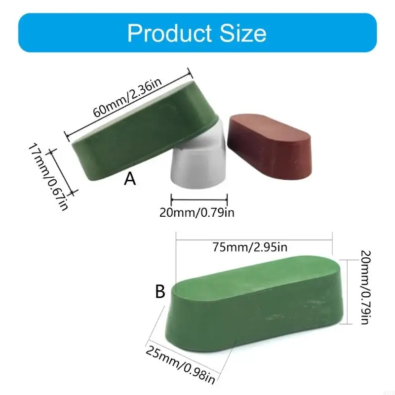 Barra composta polimento profissional 3 peças, para polimento rápido rodas aço inoxidável, joias alumínio, alto