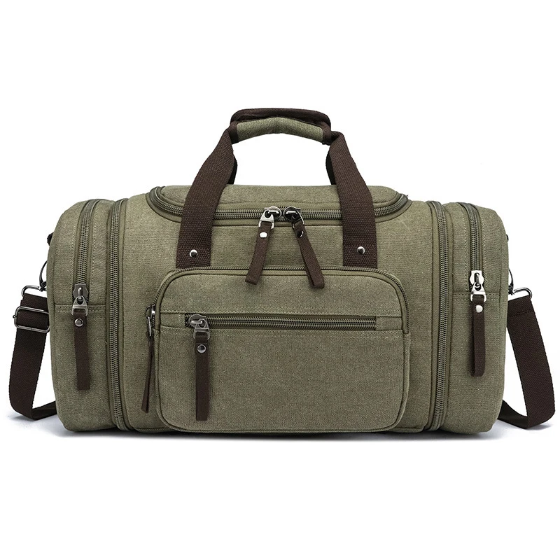 

Cross-border outdoor casual canvas bag - Business handbag - Cross-body - Extra-large capacity canvas travel bag