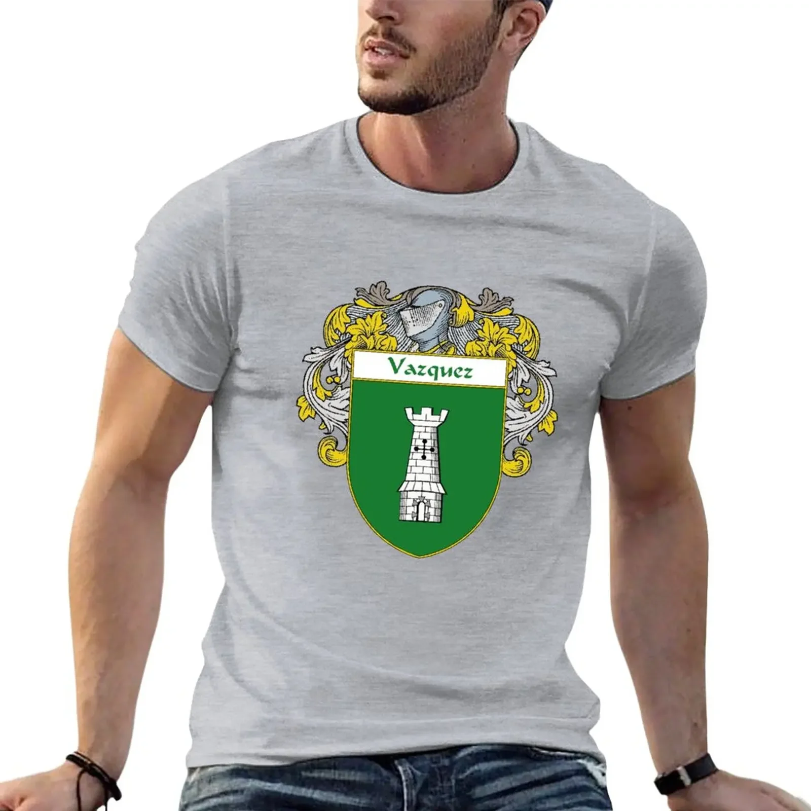 

Vazquez Coat of Arms/Family Crest T-Shirt customs korean fashion Men's t-shirts