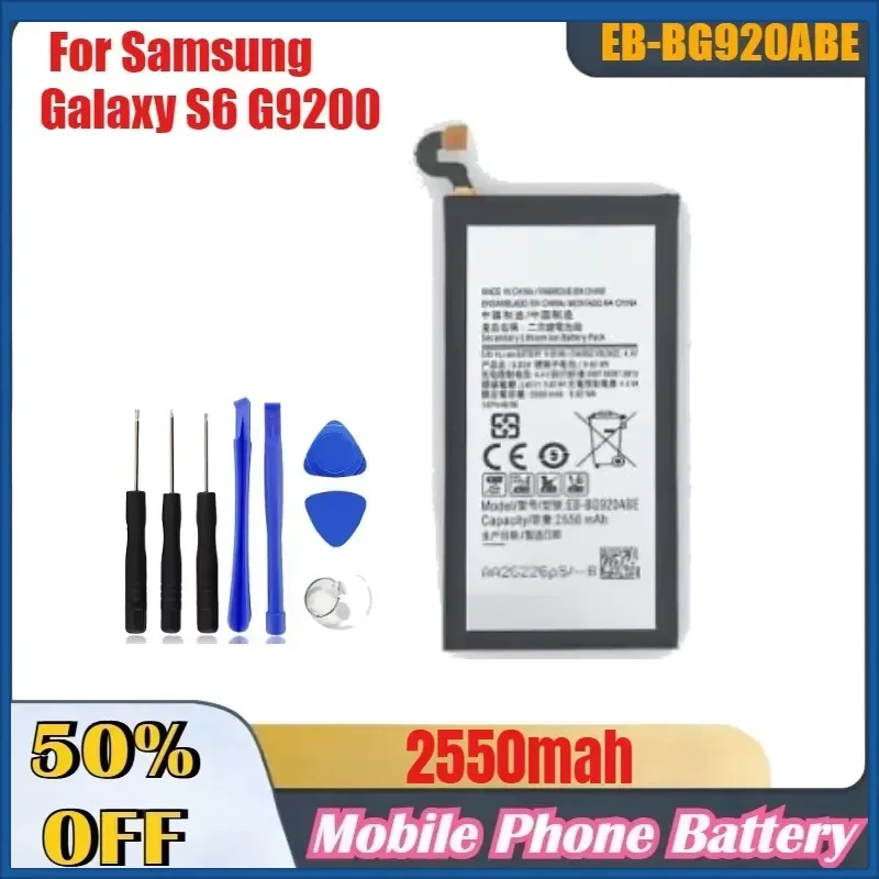EB-BG920ABE EB-BG925ABE EB-BG928ABE Battery for Samsung Galaxy S6 Flat S6 Edge Plus Replacement Mobile Phone Battery