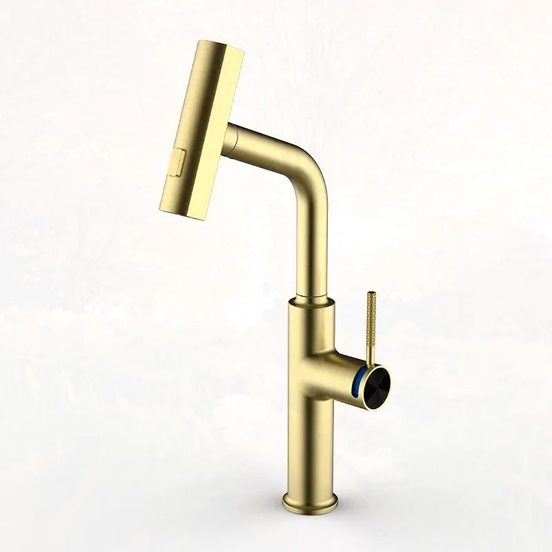 

NEW 360 ° Swivel Pull-out Kitchen Faucets Hot and Cold Tri-mode Washbasin Mixer Anti-splash Single Handle Basin Sink Taps