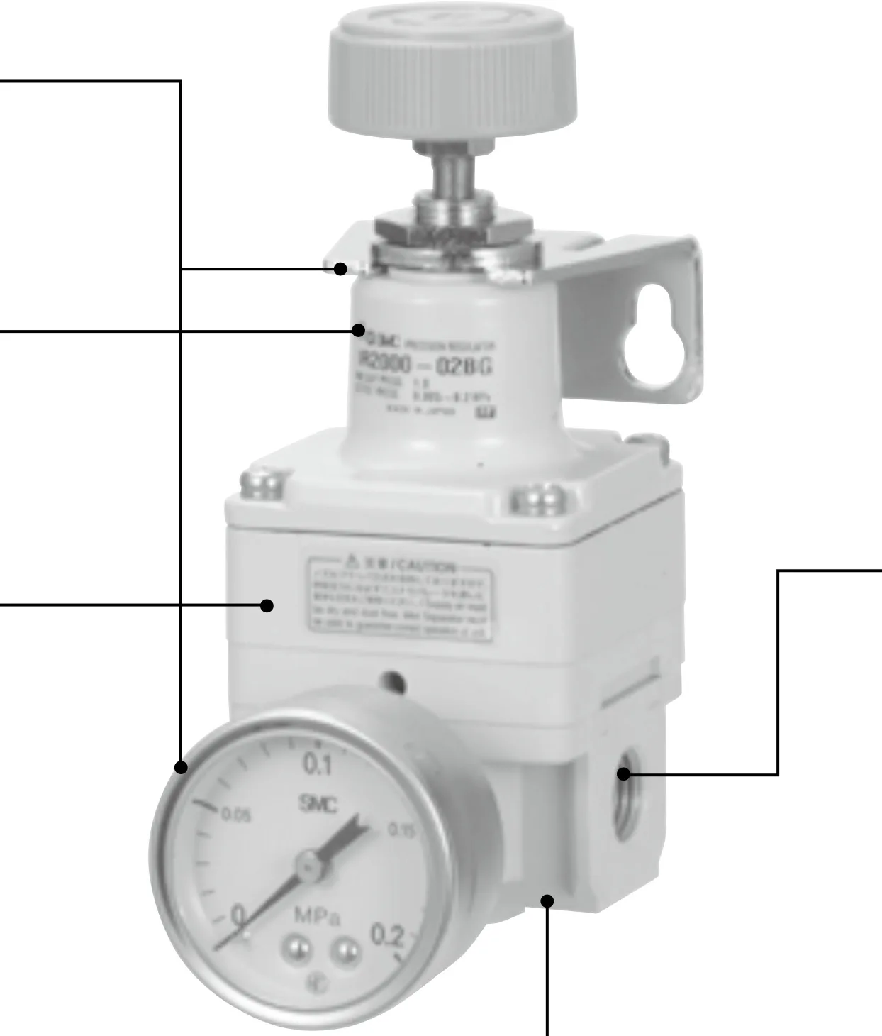 

2025 Japan SMC Precision Pressure Reducing Valve IR1000-01-A Features Tension Contact Pressure Control Pressure Control Element
