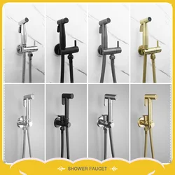 Toilet Mate Bathroom Bidet Shower Head Wall Mounted Black Copper Angle Valve Handheld Spray Gun Faucet Bathroom Accessories